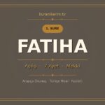 Fatiha Suresi Okunuşu, Meali ve Anlamı