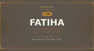 Fatiha Suresi Okunuşu, Meali ve Anlamı