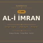Al-i İmran Suresi Okunuşu, Meali ve Anlamı