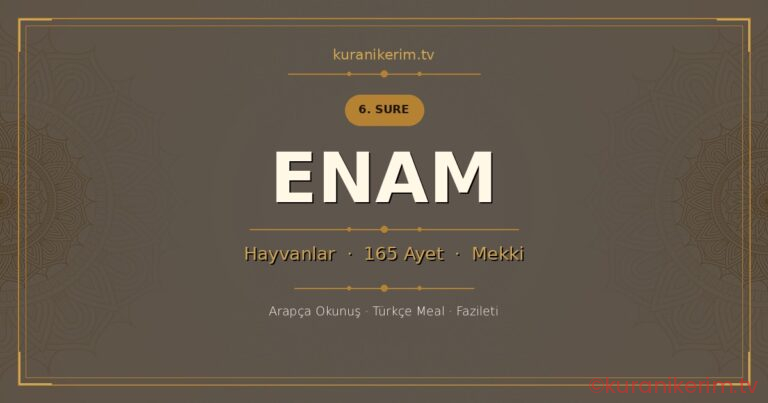 Enam Suresi Okunuşu, Meali ve Anlamı