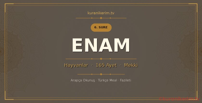 Enam Suresi Okunuşu, Meali ve Anlamı