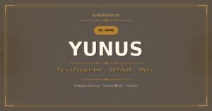 Yunus Suresi Okunuşu, Meali ve Anlamı