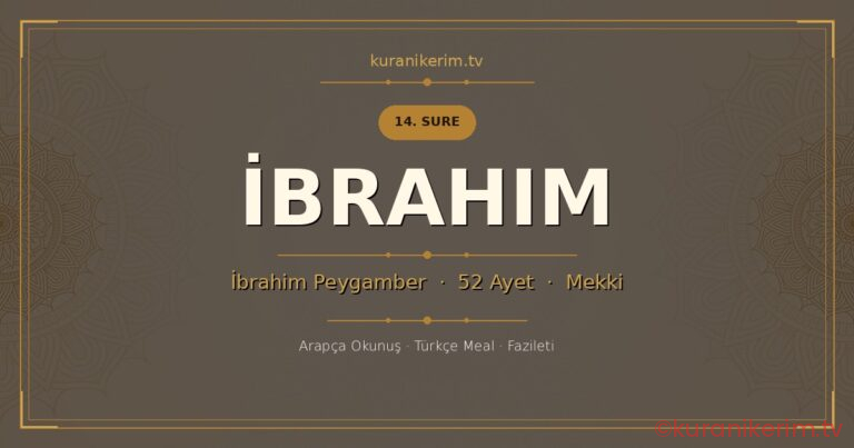 İbrahim Suresi Okunuşu, Meali ve Anlamı