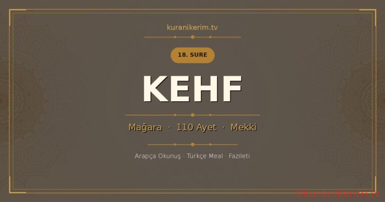 Kehf Suresi Okunuşu, Meali ve Anlamı