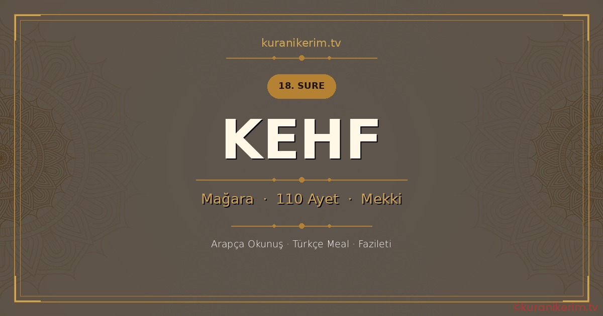 Kehf Suresi Okunuşu, Meali ve Anlamı