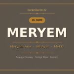 Meryem Suresi Okunuşu, Meali ve Anlamı