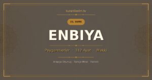 Enbiya Suresi Okunuşu, Meali ve Anlamı