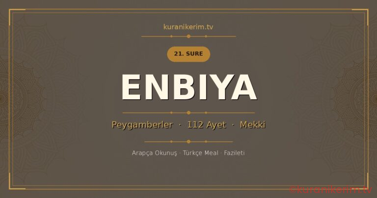 Enbiya Suresi Okunuşu, Meali ve Anlamı
