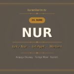 Nur Suresi Okunuşu, Meali ve Anlamı