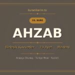 Ahzab Suresi Okunuşu, Meali ve Anlamı