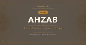 Ahzab Suresi Okunuşu, Meali ve Anlamı