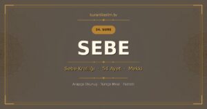 Sebe Suresi Okunuşu, Meali ve Anlamı