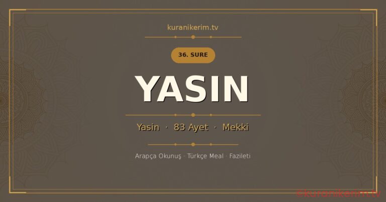 Yasin Suresi Okunuşu, Meali ve Anlamı