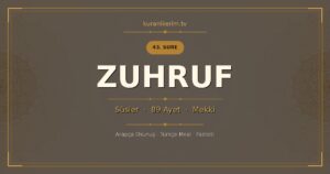 Zuhruf Suresi Okunuşu, Meali ve Anlamı
