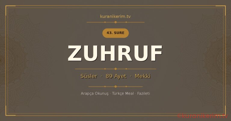 Zuhruf Suresi Okunuşu, Meali ve Anlamı