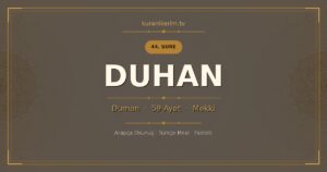 Duhan Suresi Okunuşu, Meali ve Anlamı