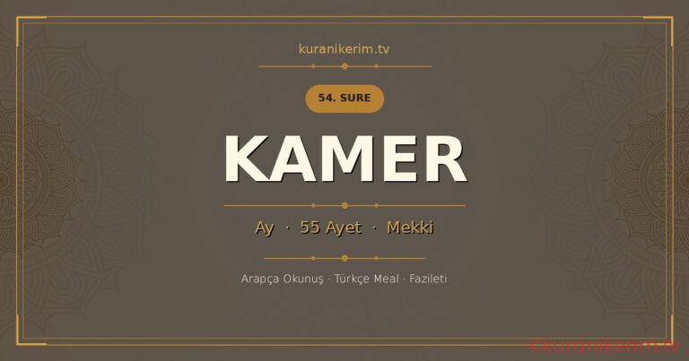 Kamer Suresi Okunuşu, Meali ve Anlamı