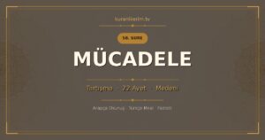 Mücadele Suresi Okunuşu, Meali ve Anlamı