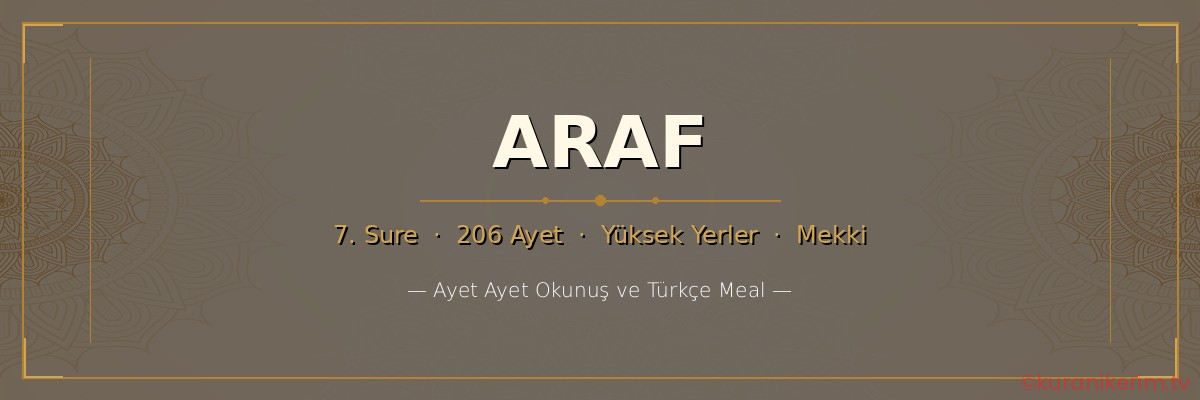Araf Suresi okunuşu
